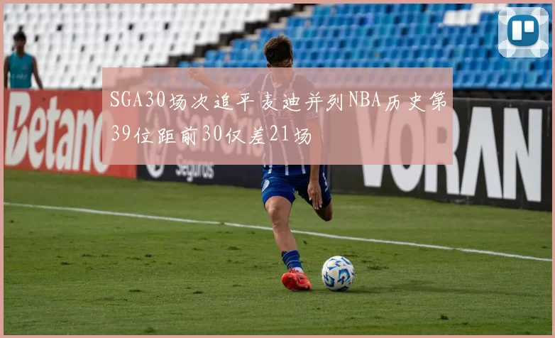 SGA30场次追平麦迪并列NBA历史第39位距前30仅差21场